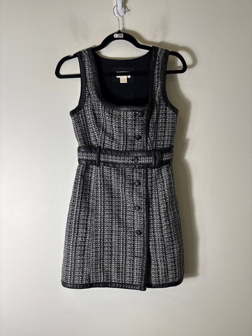 Maeve Black and White Plaid Houndstooth Romper Sz 00